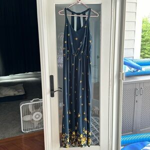 Nine Britton Floral Navy Blue Maxi Dress